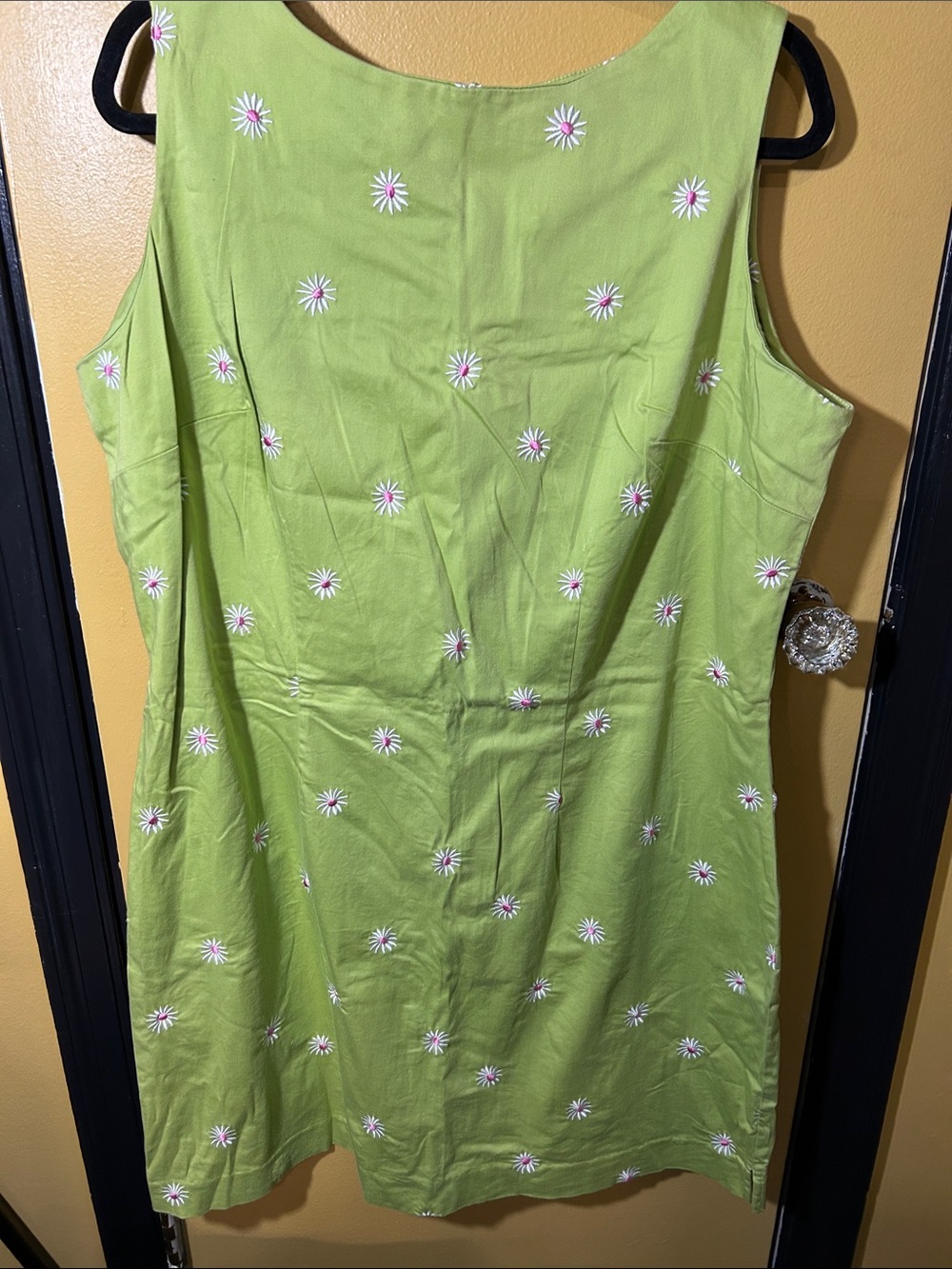 Amanda Smith Lime Green Embroidered Dress.